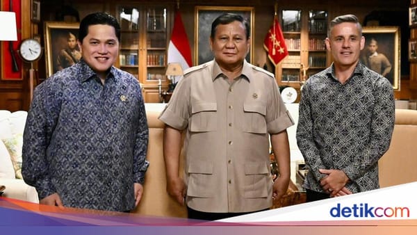 Erick Thohir dan Herdman Temui Presiden Prabowo, Bahas FIFA ASEAN dan Piala Dunia 2030
